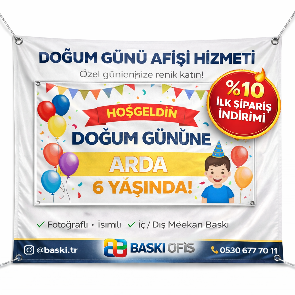 Doğum Günü Branda-Vinil-Afiş